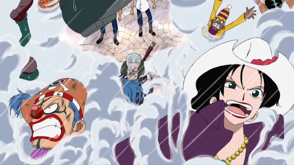 One piece Episode 50 Smoker uses a Logia Devil Fruit to capture all the pirates!