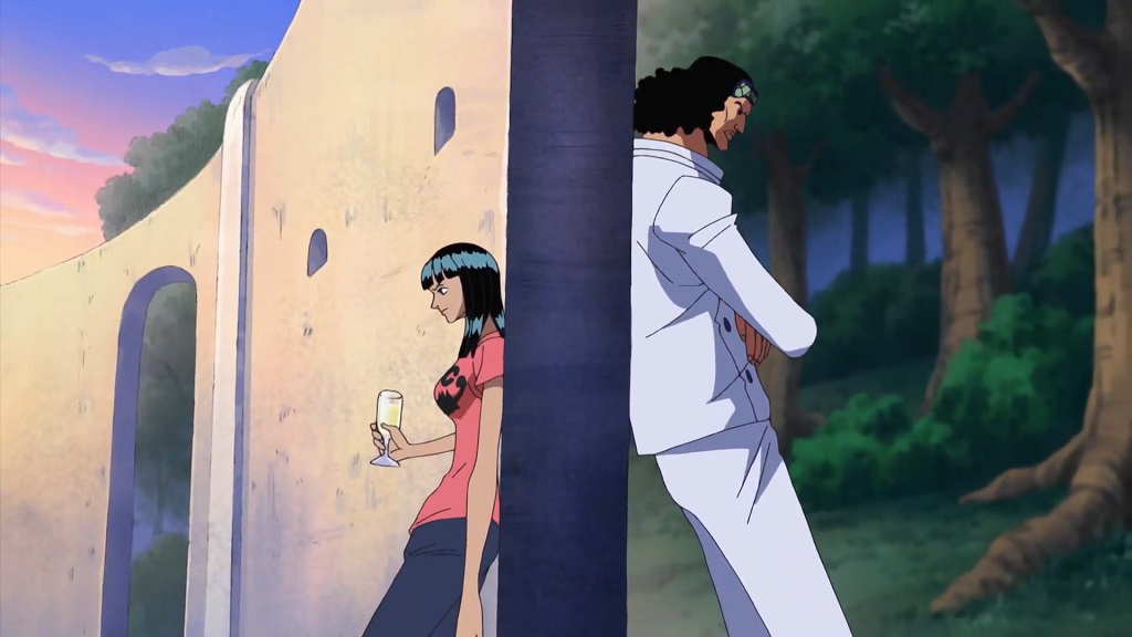 One piece Episode 314 Nico Robin and Aokiji Talk during Enies Lobby arc