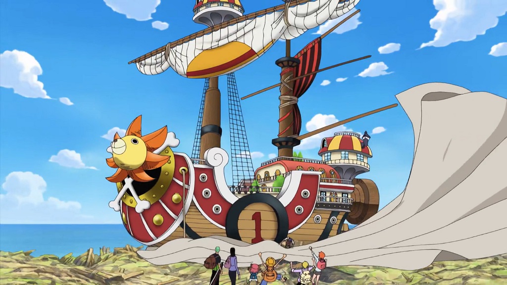 One Piece 321 Thousand Sunny was build by Franky the Cyborg.