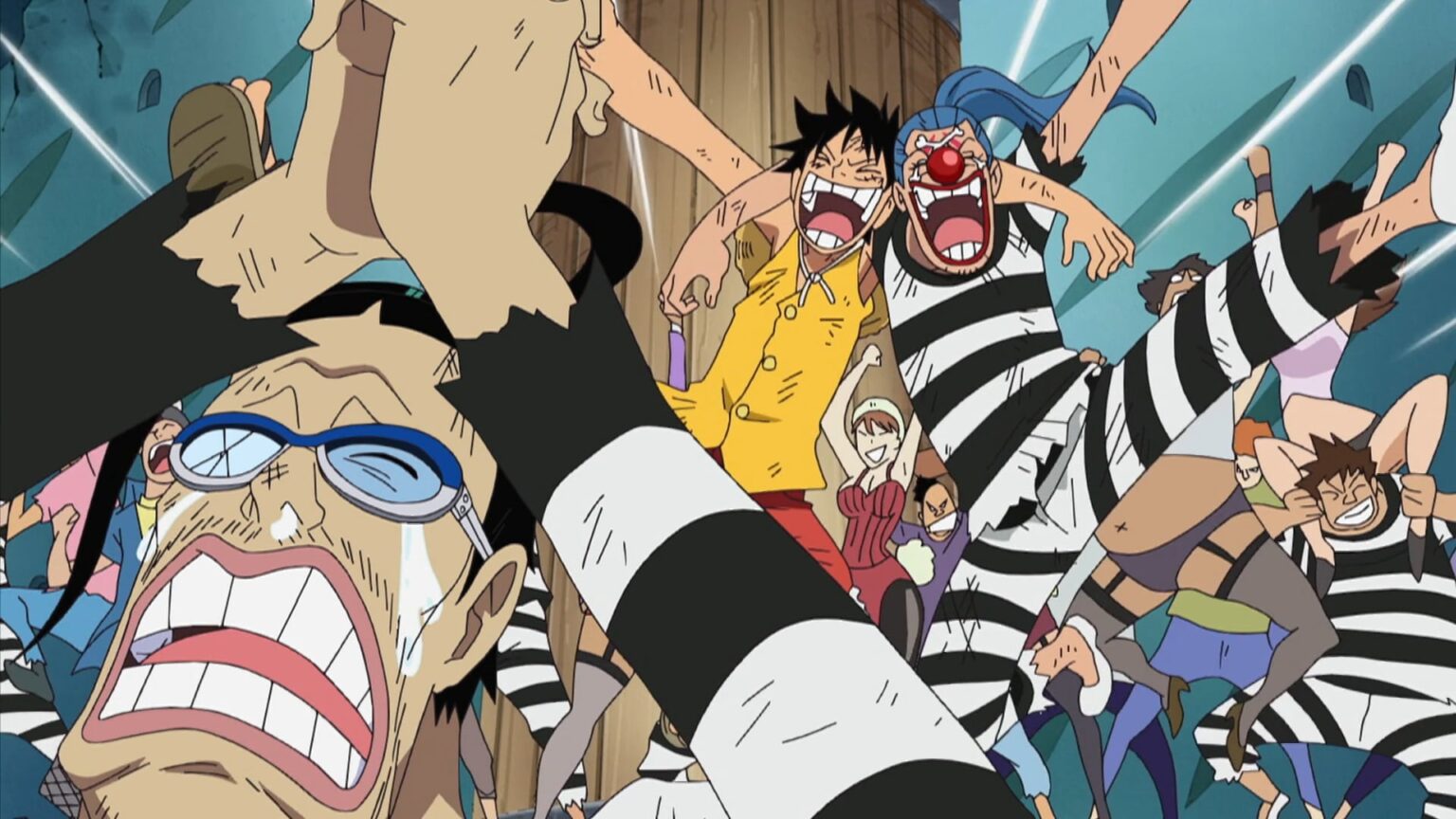 One Piece Episode 451 Luffy and the prisoners escape Impel Down