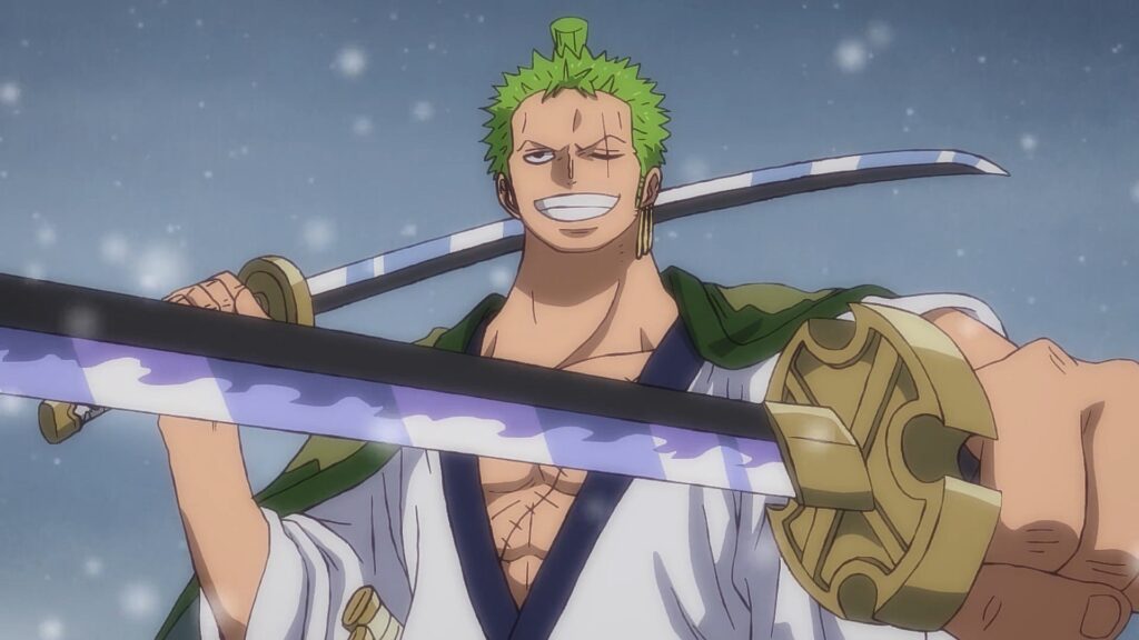 One Piece Zolo holding 2 blades - Episode 933