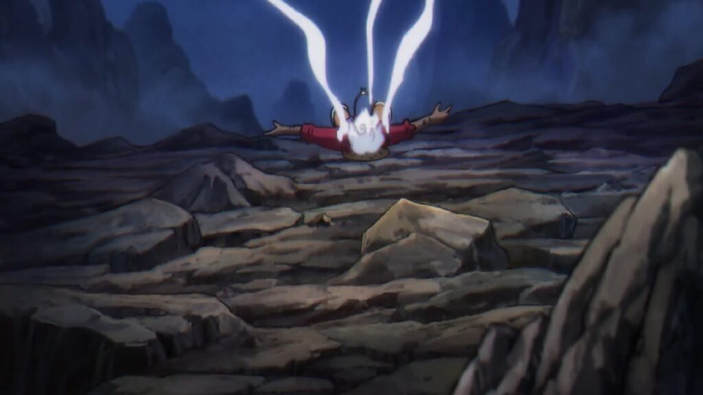 Luffy awakens his devil fruit and unlocks Gear 5 in Episode 1071.