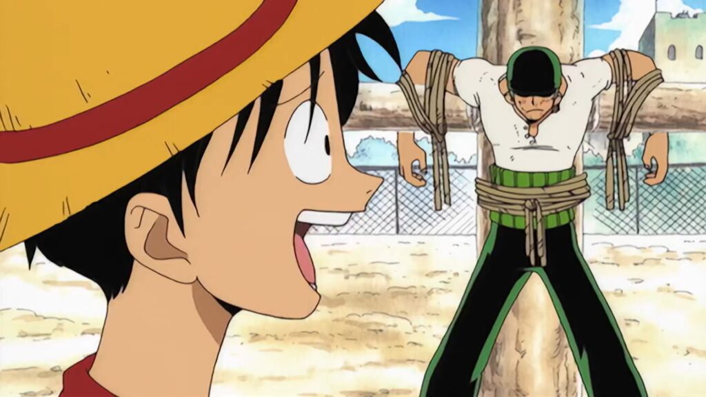 Since the episode 2 of One Piece Zoro Has grown at an amazing rate. He is worthy of being the first mate of the pirate king.