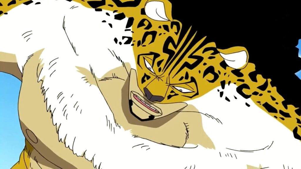 One Piece 305 the Devil Fruit of Robi Lucci is a Zoan model Leopard.