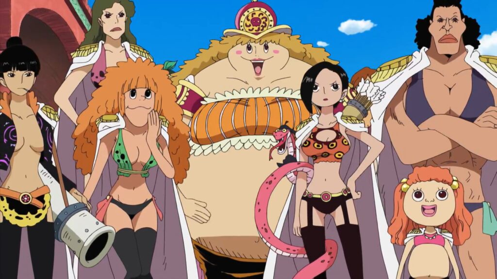 One Piece 403 Kuja Pirates are a female only Pirate Crew led by Boa Hancock.