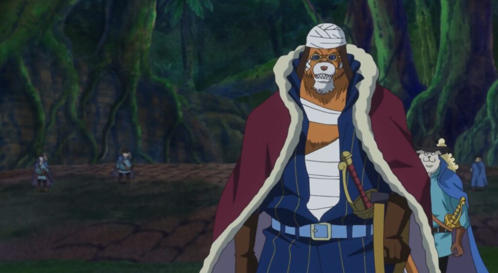 One piece 766. Inuarashi is the leader of Zou who rules only at day.