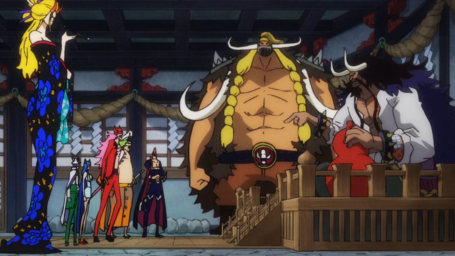 One Piece 985 The beast Pirates Gather to prepare for the Raid on Onigashima.