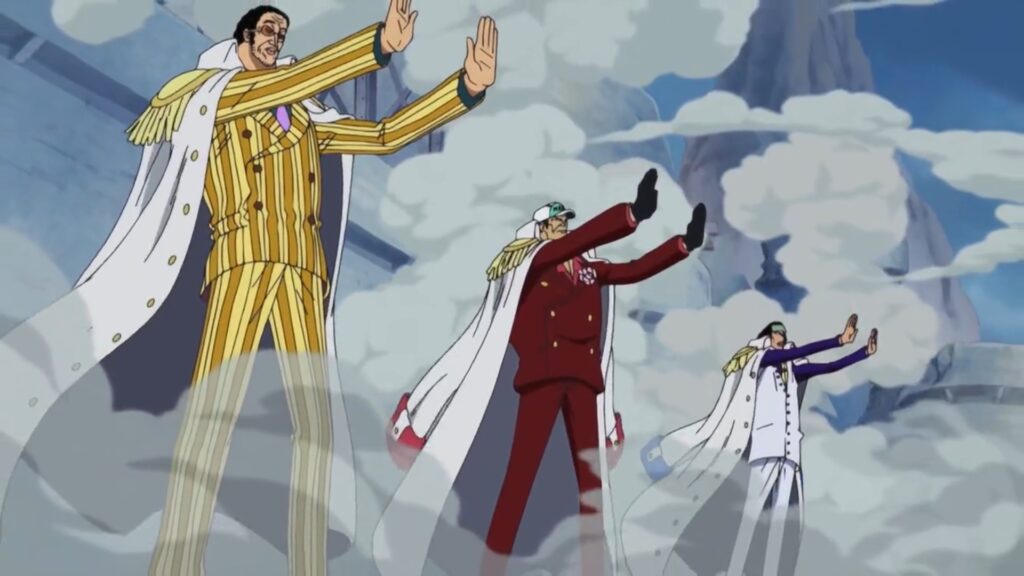 One Piece 472 Kizaru serves as a mediator between admiral aokiji and akainu.