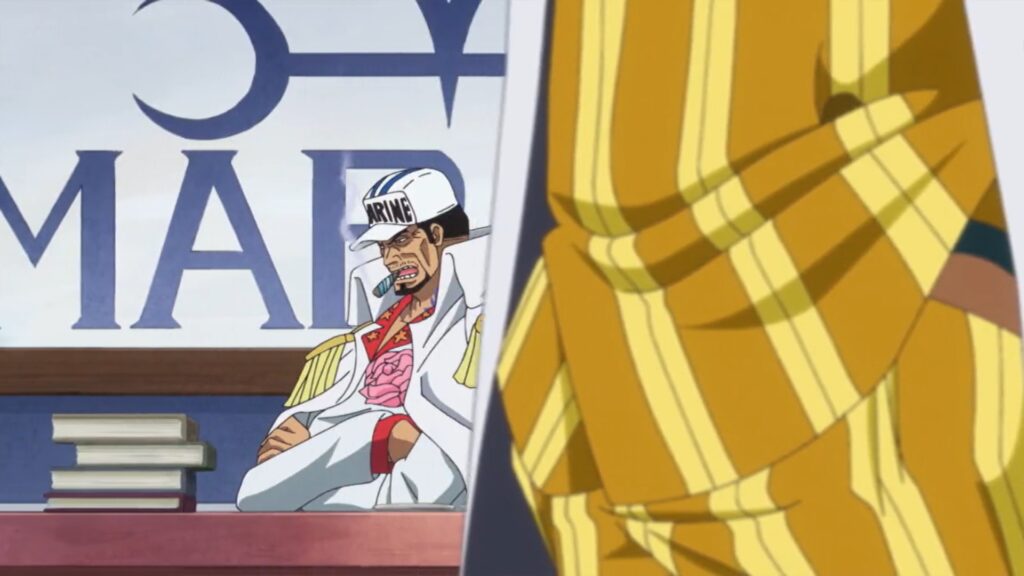One Piece 799 Kizaru Advises Akainu on the matter of Wano.