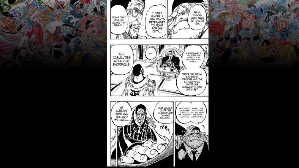 One Piece Chapter 1090 Kizaru goes against orders from Gorosei.