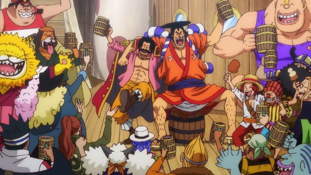 The most notable names in Roger's Crew are Shanks, Buggy, Dark King Rayleigh, Oden Gabban, Crocus.