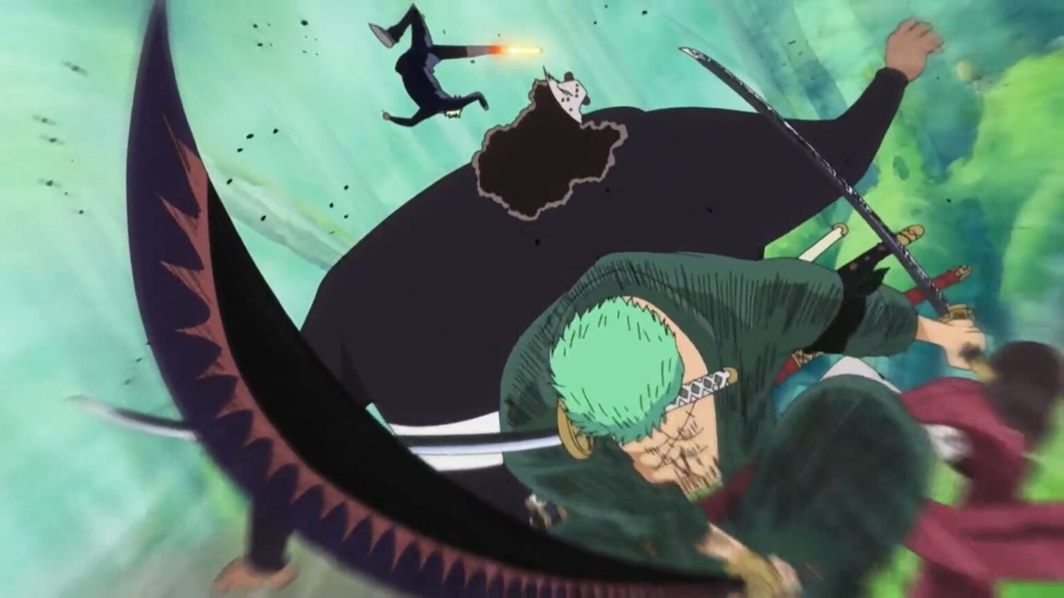 Roronoa Zoro is one of the wings of the pirate king.