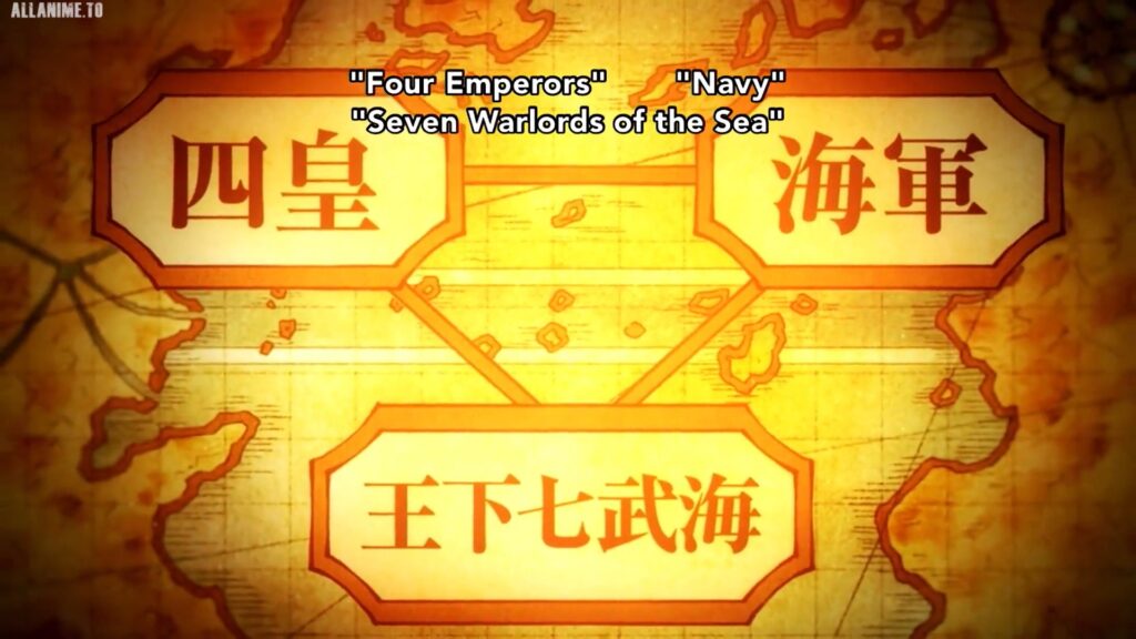 One Piece Episode 957. The Seven Warlords of the sea used to be one of the powers maintaining the balance.