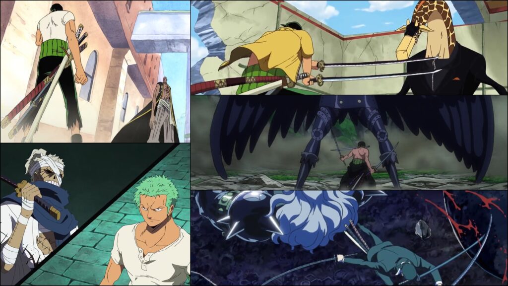 There are many great fights in One Piece and Roronoa Zoro is part in most of them.