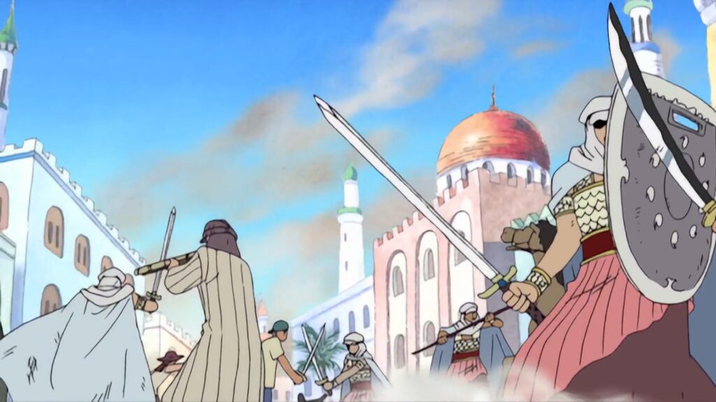 One Piece 126 The Fight for Alabasta Begins. Straw Hats take Baroques Works members 1 by 1 down.
