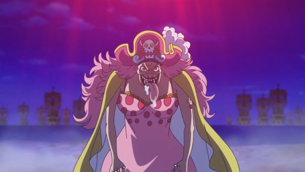 One Piece 825 Big Mom is the leader of Big Mom Pirates. She started with a bounty of 50 Million Berries.