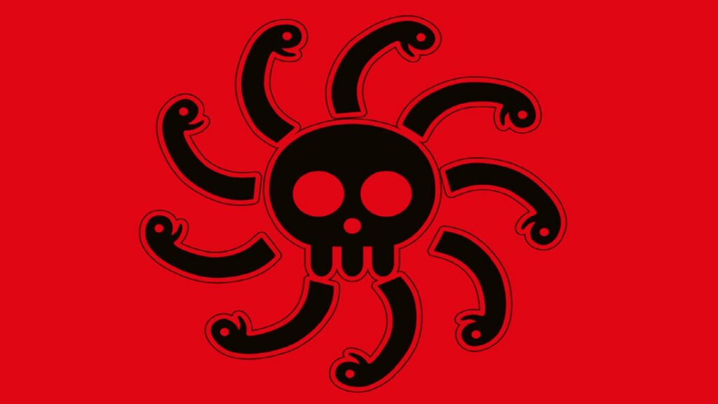 One Piece Jolly Roger of Kuja Pirates is a reference to Medusa.