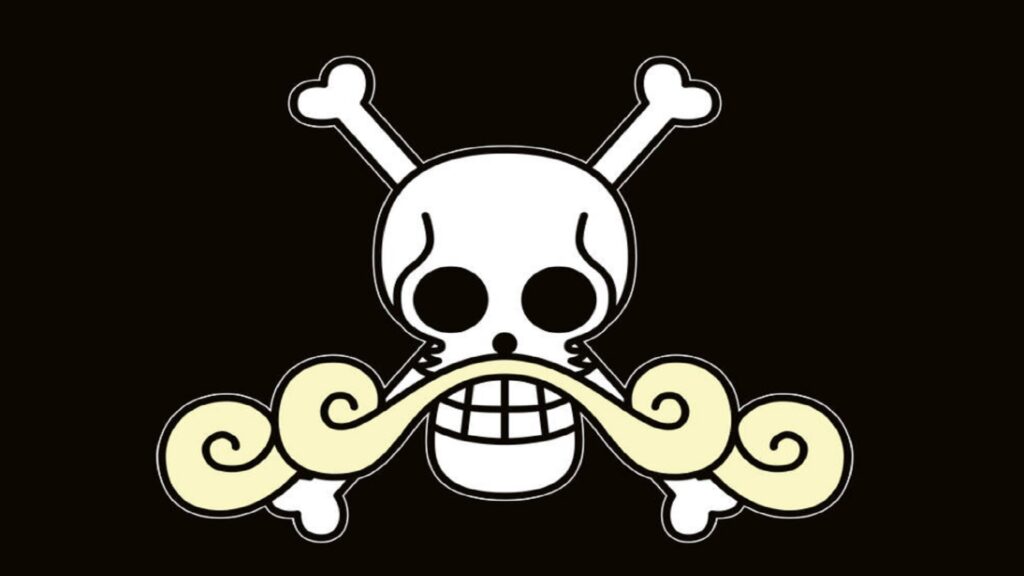 One Piece Jolly Roger of Roger Pirates has a very stylish mustaches much like the one of Gol D Roger.