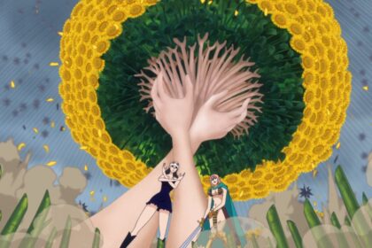 One Piece Nico Robin uses Mil Fleur: Gigantesco Mano Stomp against the New Fish-Man Pirates in Episode 716