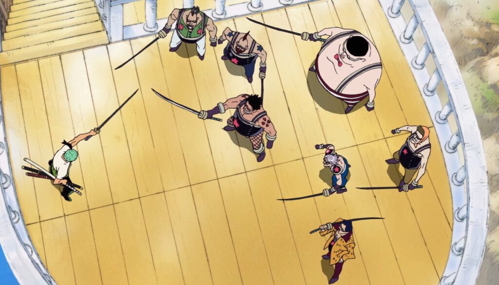 One Piece Zoro fights again Franky Family.