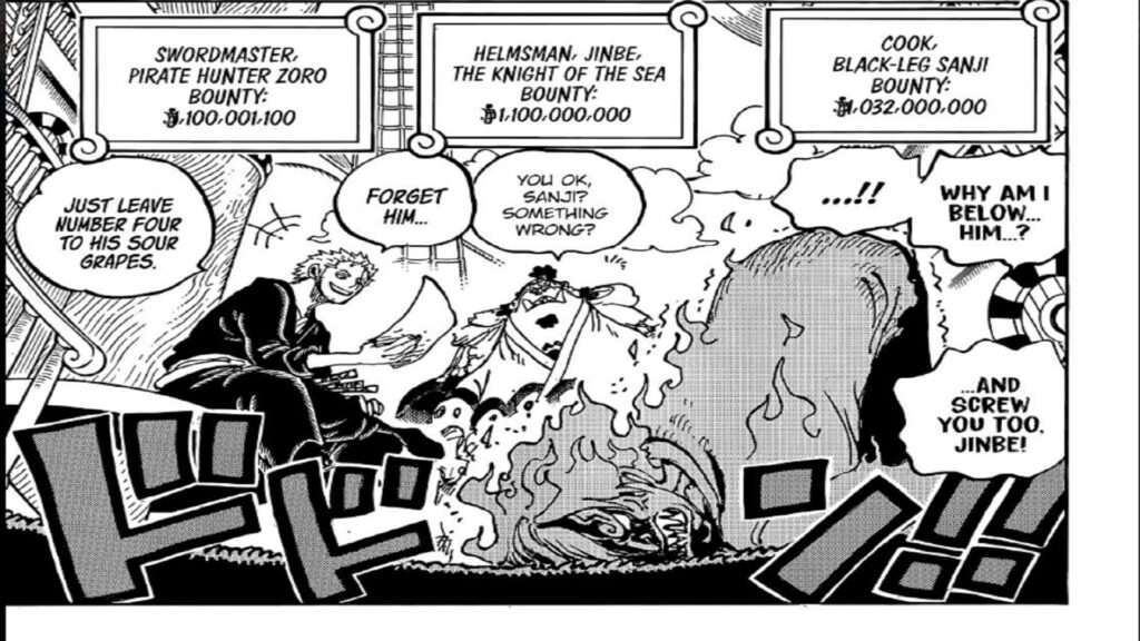 One Piece Chapter 1058 The latest bounty of Sanji is above 1 Billion Berries.
