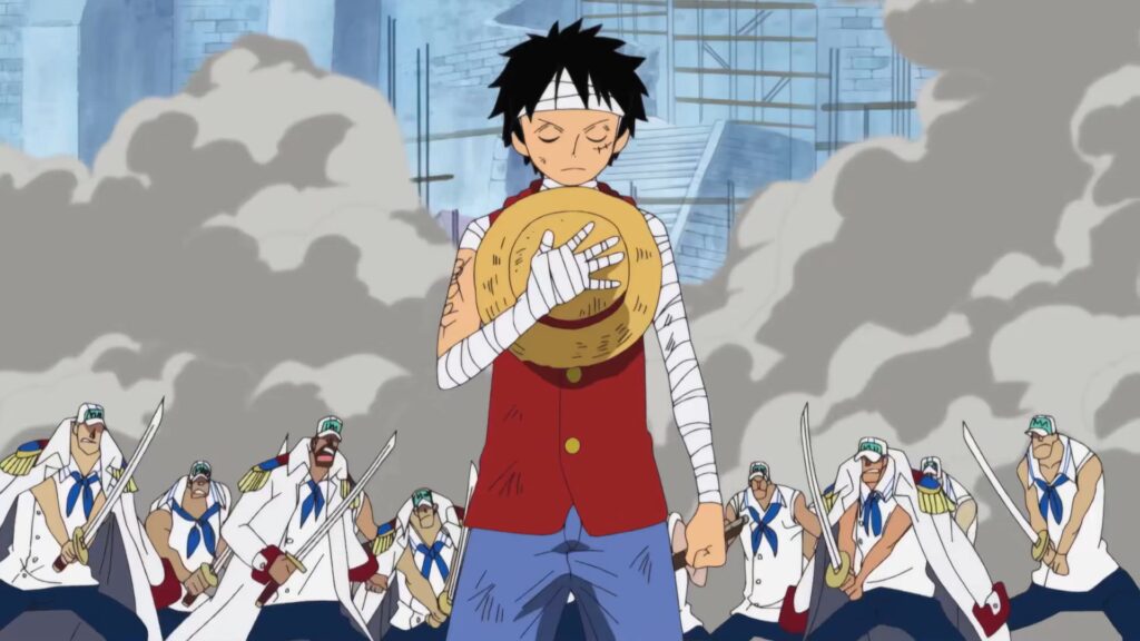 One Piece 511 Luffy went to Marine Ford again to send Straw hats the 3d2y message.