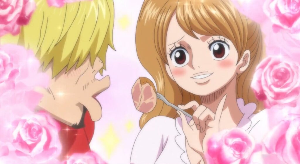One Piece 826 After watching sanji heroism Pudding fell in love.